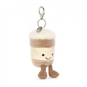 Jellycat Amuseable Coffee-To-Go Bag Charm | YEUGQ1906