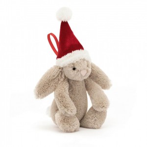 Jellycat Bashful Christmas Bunny Decoration Tiny | OVHRQ1546