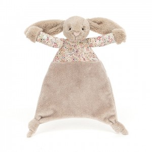 Jellycat Blossom Bea Beige Bunny Comforter | UGNOL3897