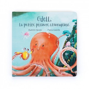 Jellycat Odell La Petite Pieuvre Courageuse Livre | UJTWB4736