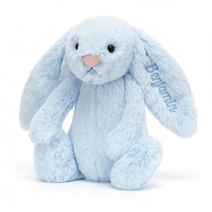 Jellycat Personalised Bashful Blue Bunny Medium | DUQZY9210