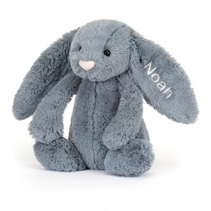 Jellycat Personalised Bashful Dusky Blue Bunny Medium | NTBPI8197