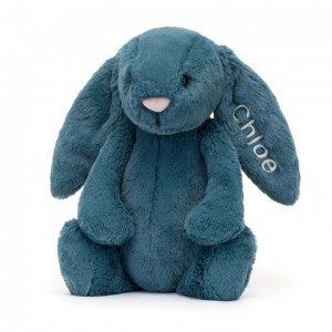 Jellycat Personalised Bashful Mineral Blue Bunny Medium | TAQOG7591