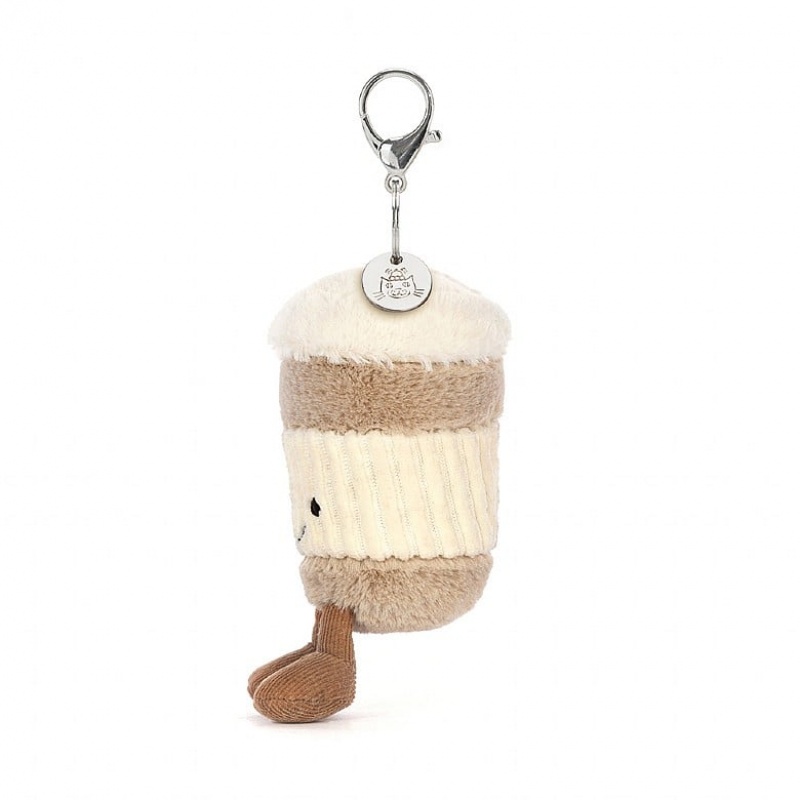 Jellycat Amuseable Coffee-To-Go Bag Charm | YEUGQ1906