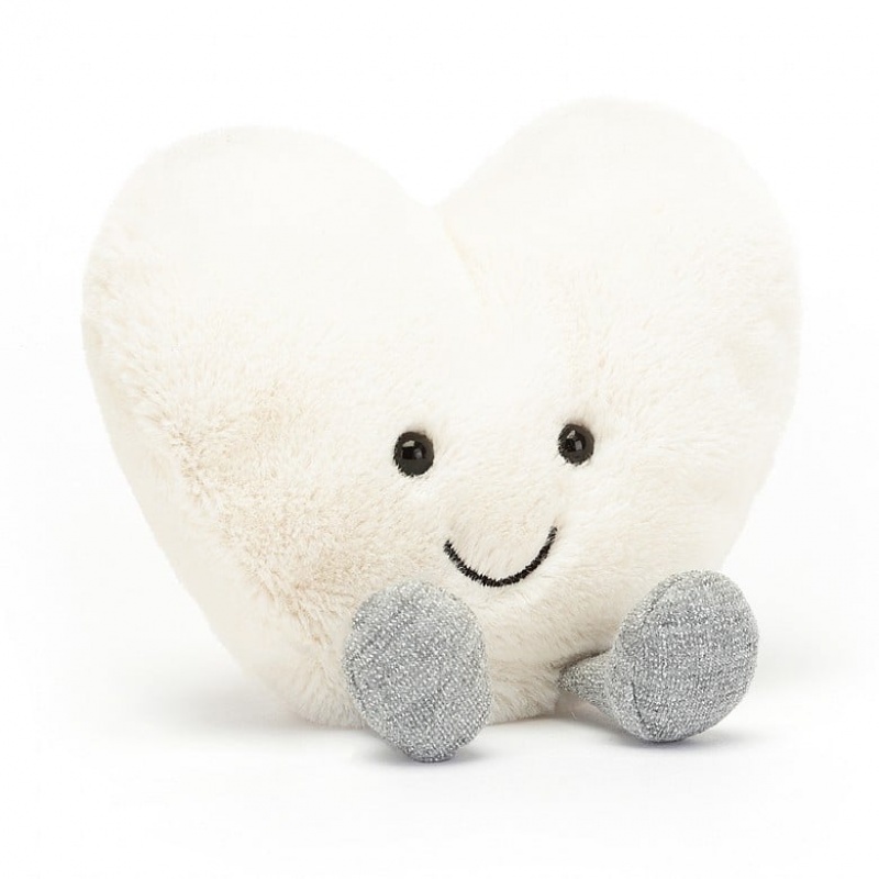 Jellycat Amuseable Cream Heart Small | UNBFA4798