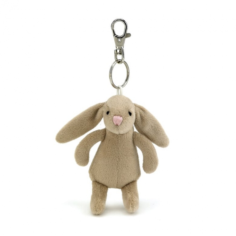 Jellycat Bashful Beige Bunny Keyring | ZQGSU9541