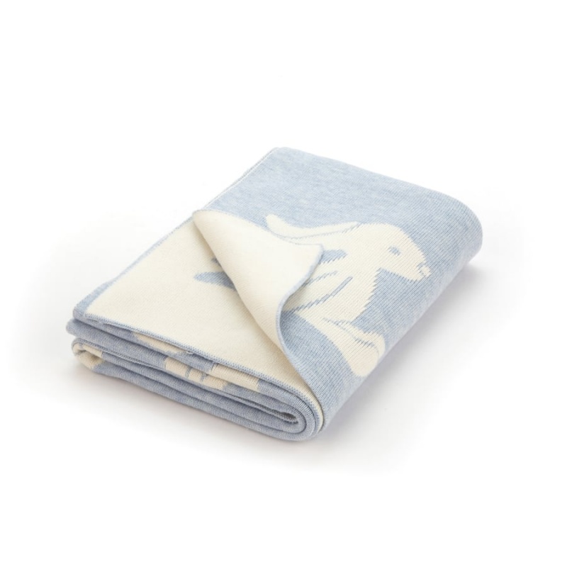 Jellycat Bashful Blue Bunny Blanket | VLGUD8372