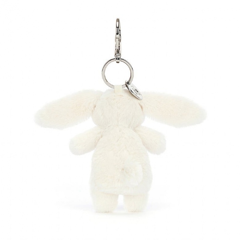 Jellycat Bashful Bunny Cream Bag Charm | KHVAQ3617