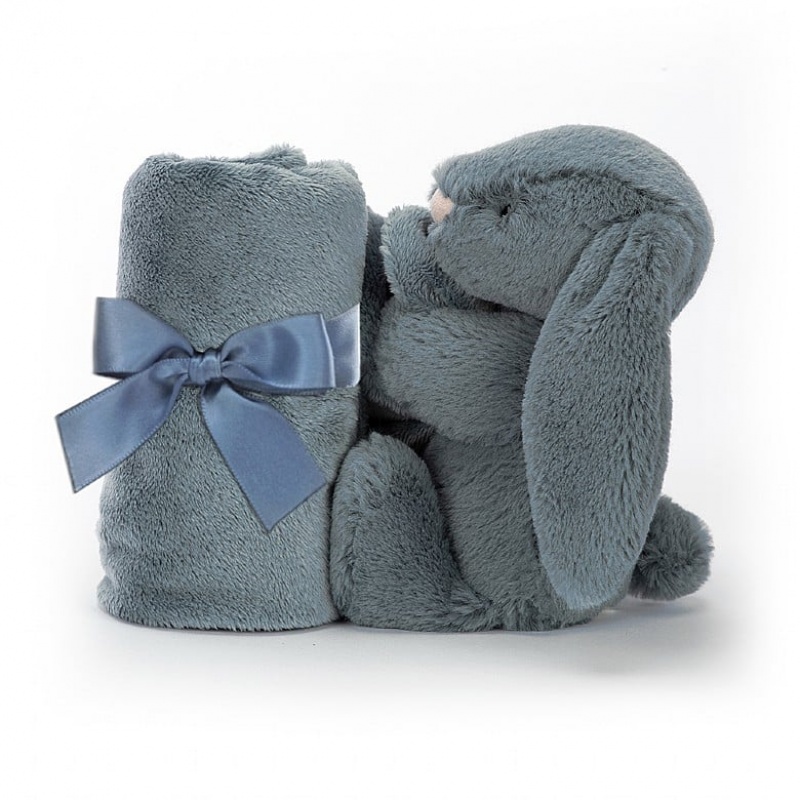 Jellycat Bashful Dusky Blue Bunny Soother | PBIZM0741