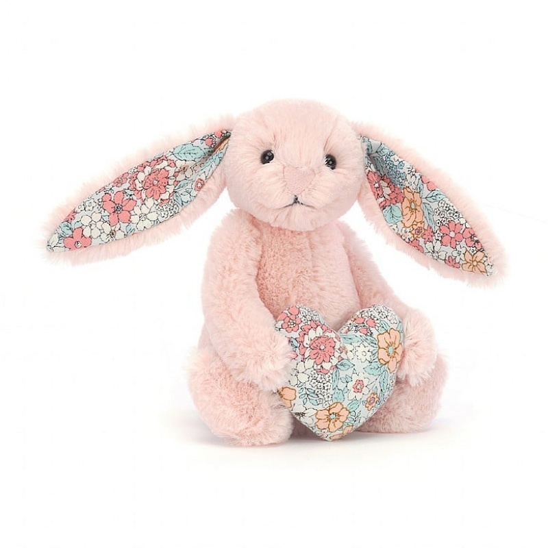 Jellycat Blossom Heart Blush Bunny | NZKWY6158