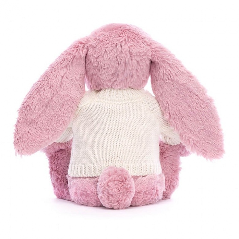 Jellycat Blossom Tulip Bunny with Personalised Cream Jumper Medium | NZIHO7421