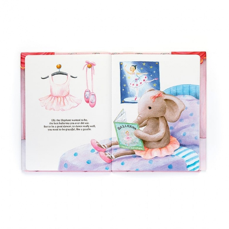 Jellycat Elly Ballerina Book and Dancing Darcey Elephant Medium | WZNTG6359