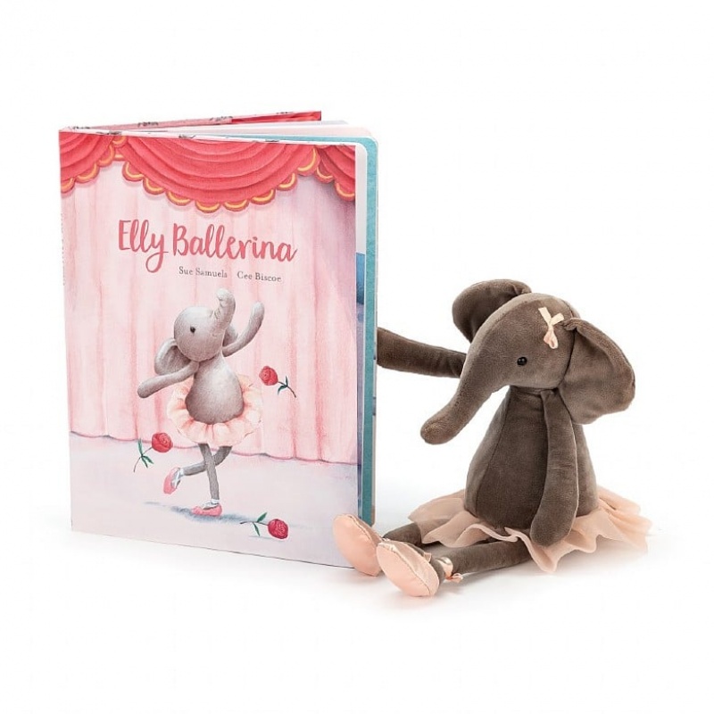 Jellycat Elly Ballerina Book and Dancing Darcey Elephant Medium | WZNTG6359