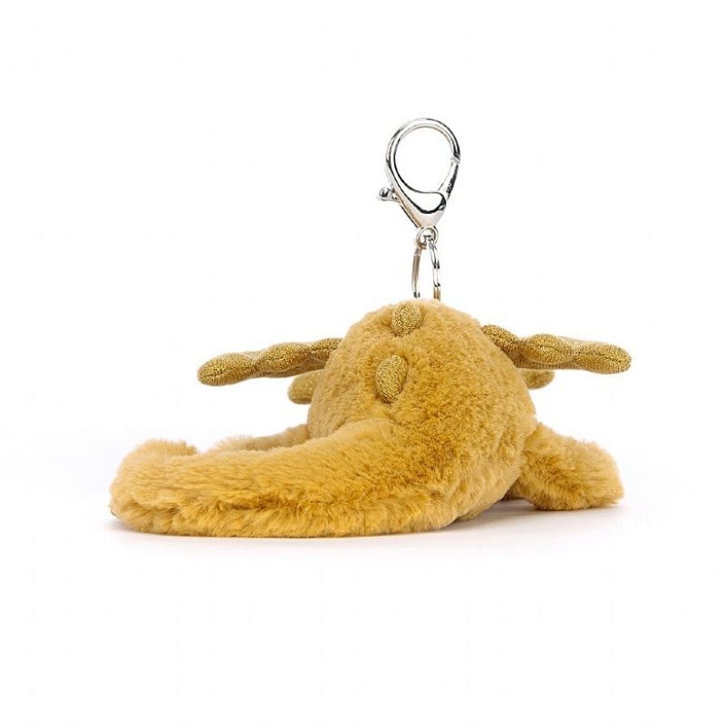 Jellycat Golden Dragon Bag Charm | LKIVO9467