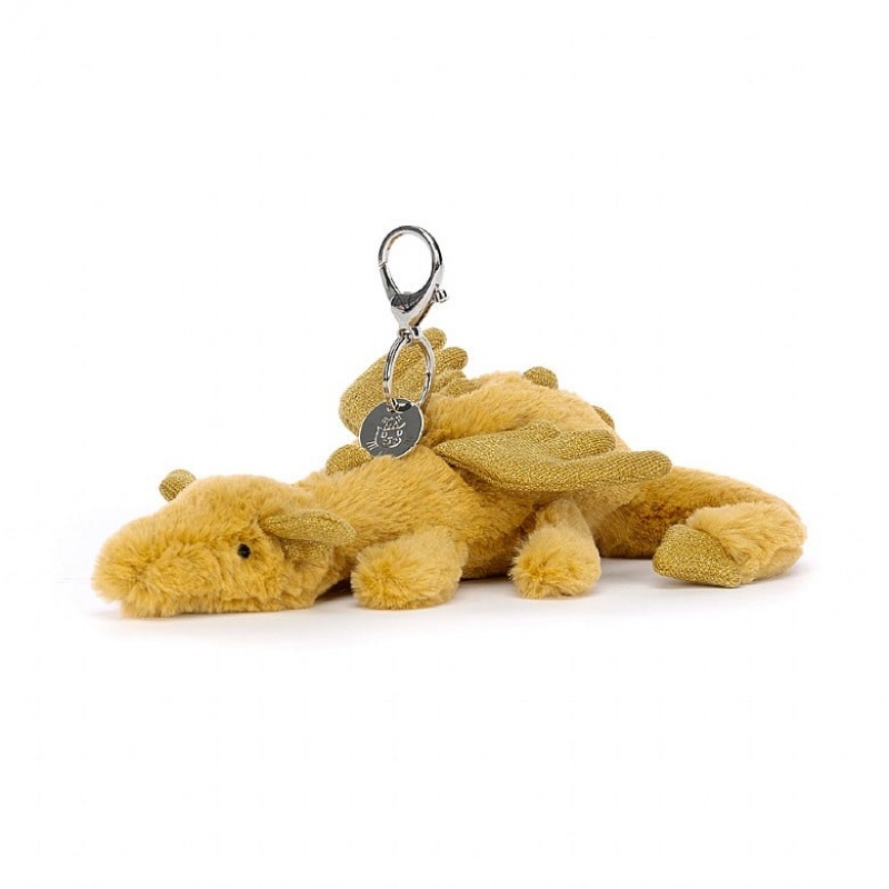 Jellycat Golden Dragon Bag Charm | LKIVO9467