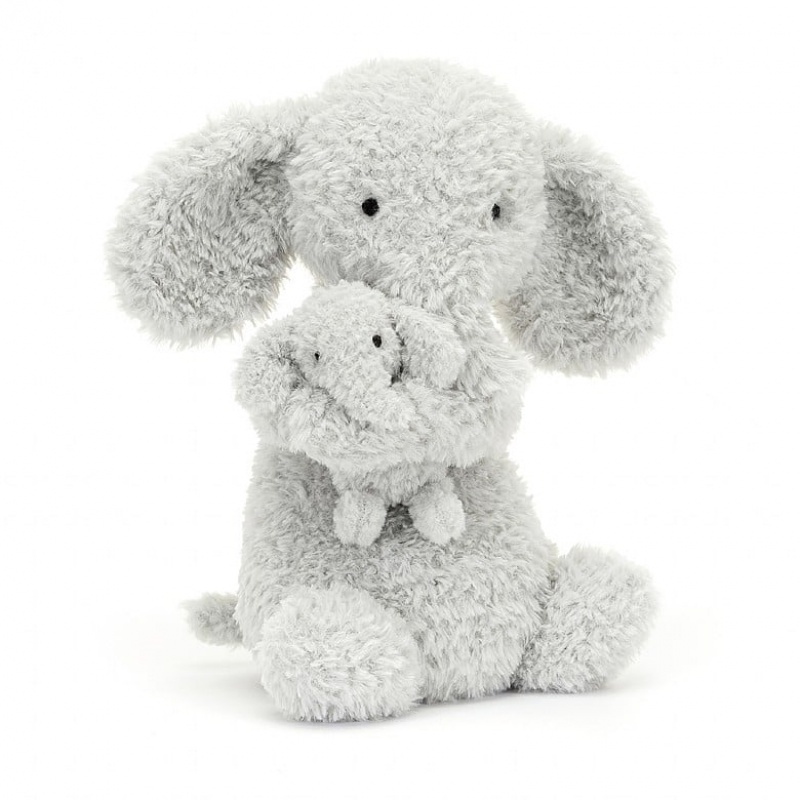 Jellycat Huddles Grey Elephant | RVWSG8794