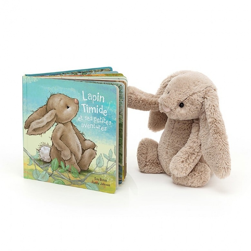 Jellycat Lapin Timide Et Ses Petites Aventures & Bashful Beige Bunny Medium | IVAEJ7296