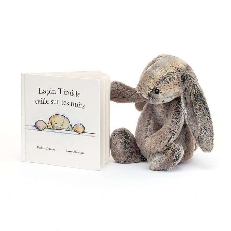 Jellycat Lapin Timide Veille Sur Tes Nuits & Bashful Cottontail Bunny Medium | KZQJF7401