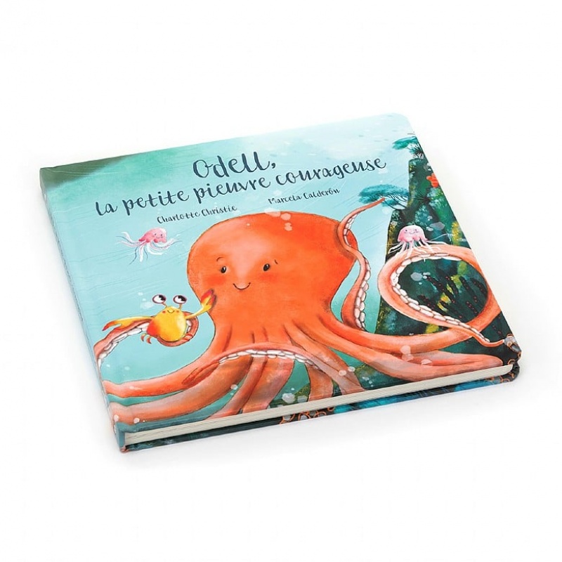 Jellycat Odell La Petite Pieuvre Courageuse Livre | UJTWB4736