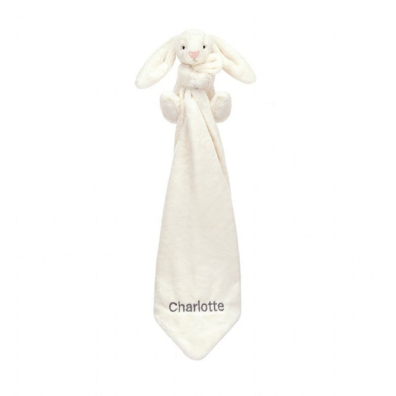 Jellycat Personalised Bashful Cream Bunny Soother | KZBER4589