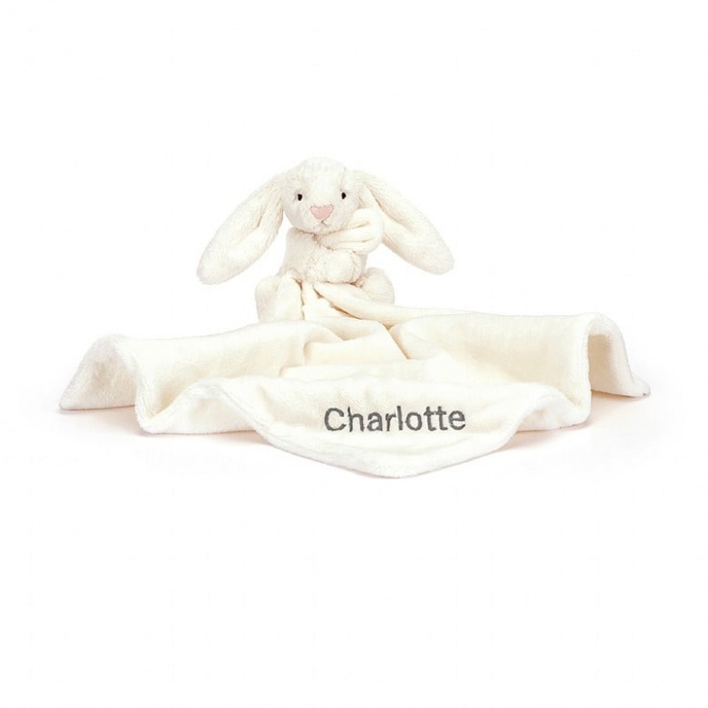 Jellycat Personalised Bashful Cream Bunny Soother | KZBER4589