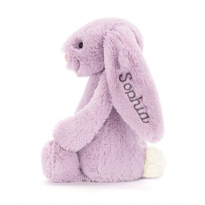 Jellycat Personalised Bashful Lilac Bunny Medium | VYTKR4063