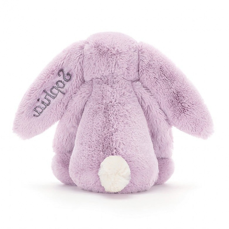 Jellycat Personalised Bashful Lilac Bunny Medium | VYTKR4063