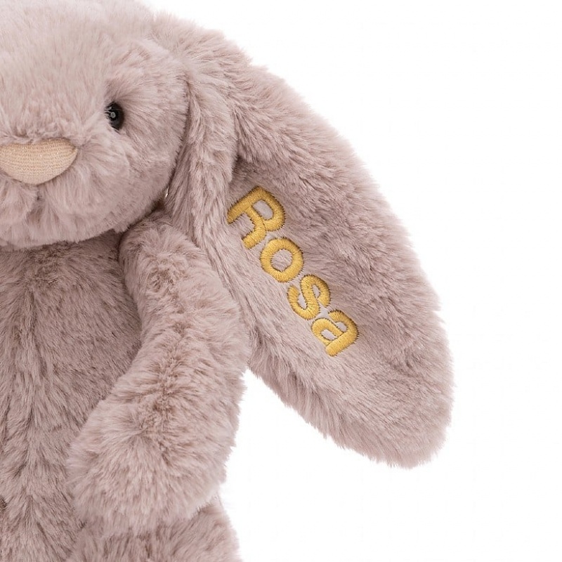 Jellycat Personalised Bashful Luxe Bunny Rosa Medium | FYVUX7641