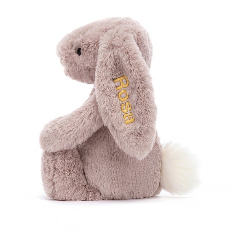 Jellycat Personalised Bashful Luxe Bunny Rosa Medium | FYVUX7641