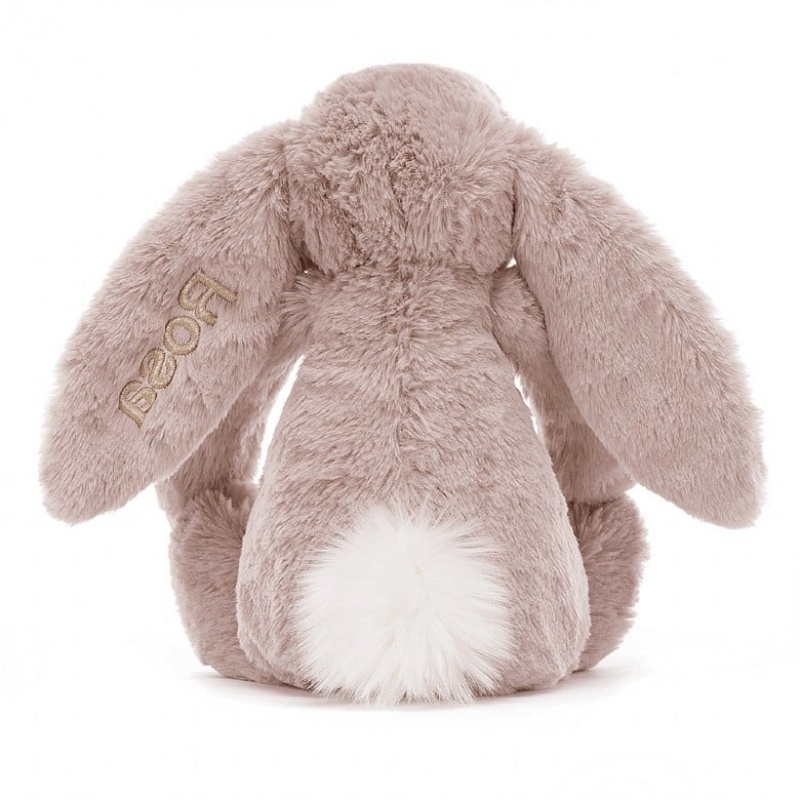 Jellycat Personalised Bashful Luxe Bunny Rosa Medium | FYVUX7641