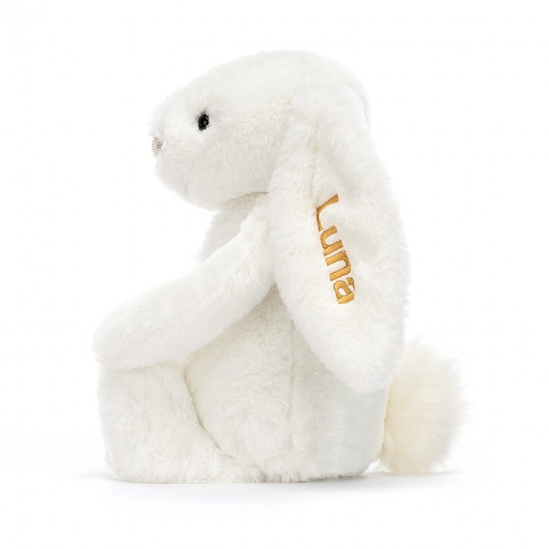 Jellycat Personalised Bashful Luxe Bunny Luna Medium | KZBWT9217