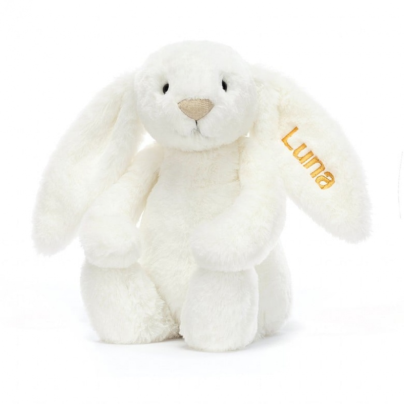 Jellycat Personalised Bashful Luxe Bunny Luna Medium | KZBWT9217