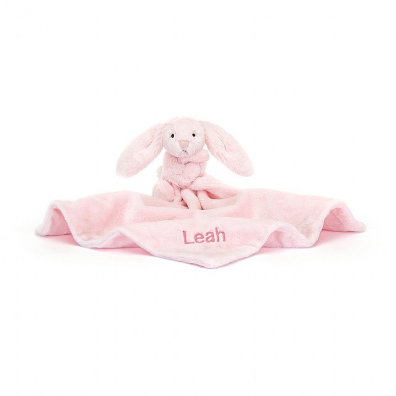 Jellycat Personalised Bashful Pink Bunny Soother | MRBOU3251