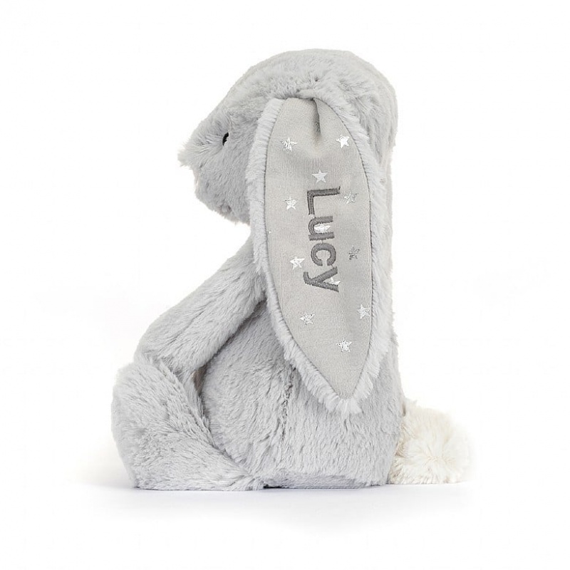 Jellycat Personalised Bashful Shimmer Bunny Medium | KZJDE2049