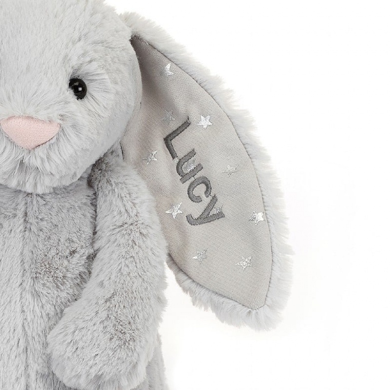 Jellycat Personalised Bashful Shimmer Bunny Medium | KZJDE2049