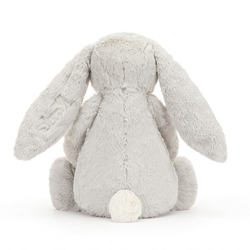 Jellycat Personalised Bashful Silver Bunny Huge | EWUJH7528