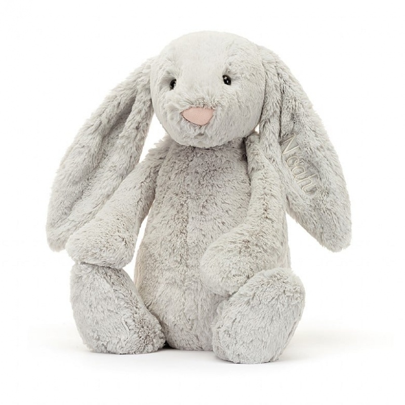 Jellycat Personalised Bashful Silver Bunny Huge | EWUJH7528