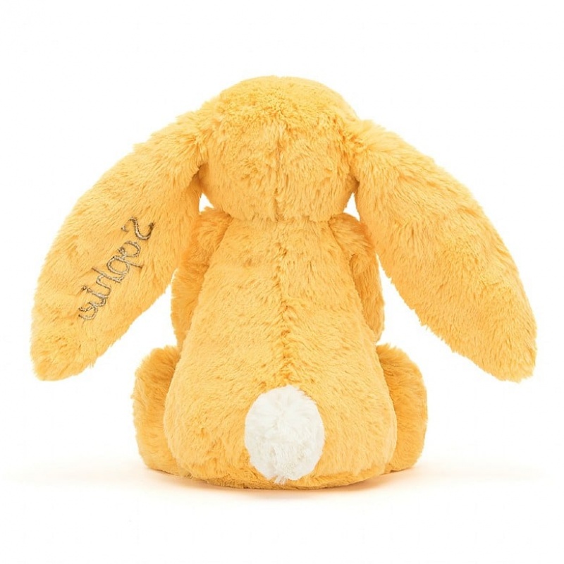 Jellycat Personalised Bashful Sunshine Bunny Medium | XJGOB0514