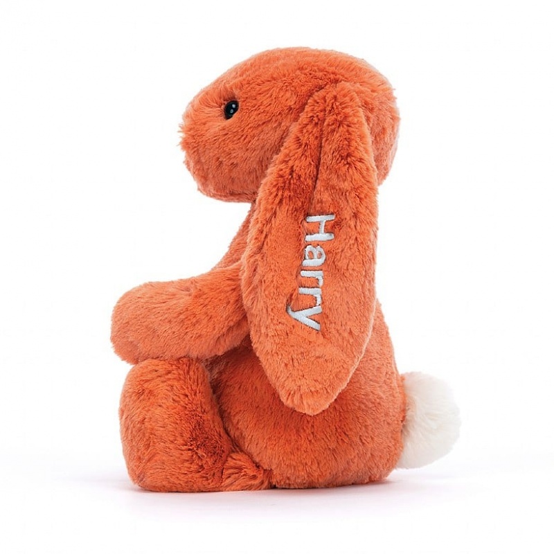 Jellycat Personalised Bashful Tangerine Bunny Medium | ZONEP3649