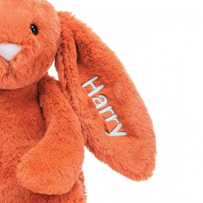 Jellycat Personalised Bashful Tangerine Bunny Medium | ZONEP3649