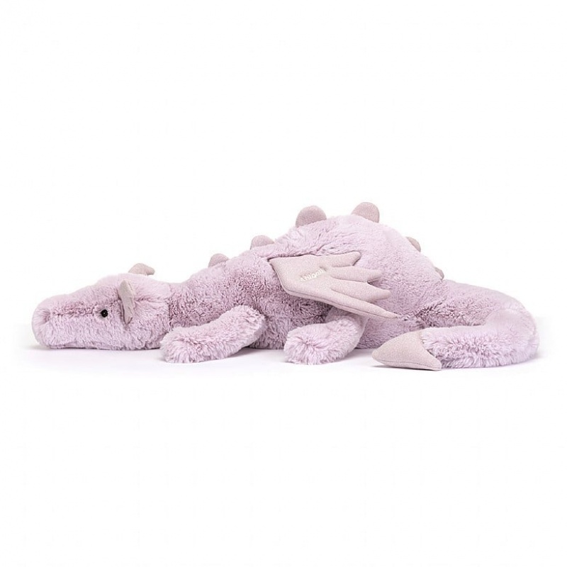 Jellycat Personalised Lavender Dragon Huge | MJOHI7019