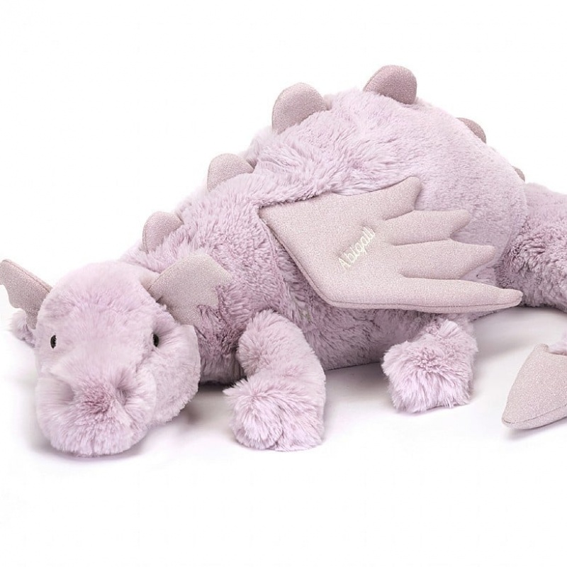 Jellycat Personalised Lavender Dragon Huge | MJOHI7019