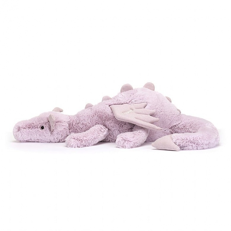 Jellycat Personalised Lavender Dragon Huge | UBKFA8610