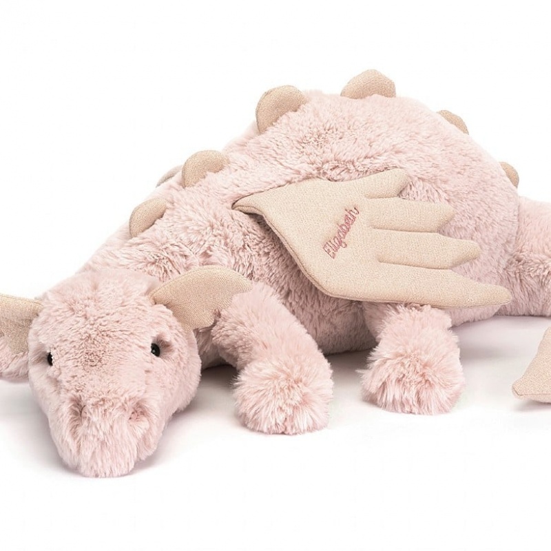 Jellycat Personalised Rose Dragon Huge | TSYXJ5069