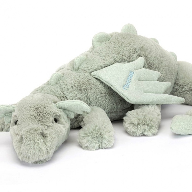 Jellycat Personalised Sage Dragon Huge | INETS8529