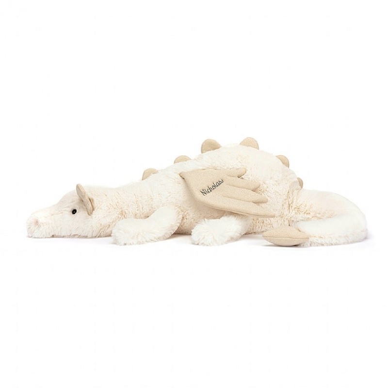 Jellycat Personalised Snow Dragon Huge | VCJUO5398