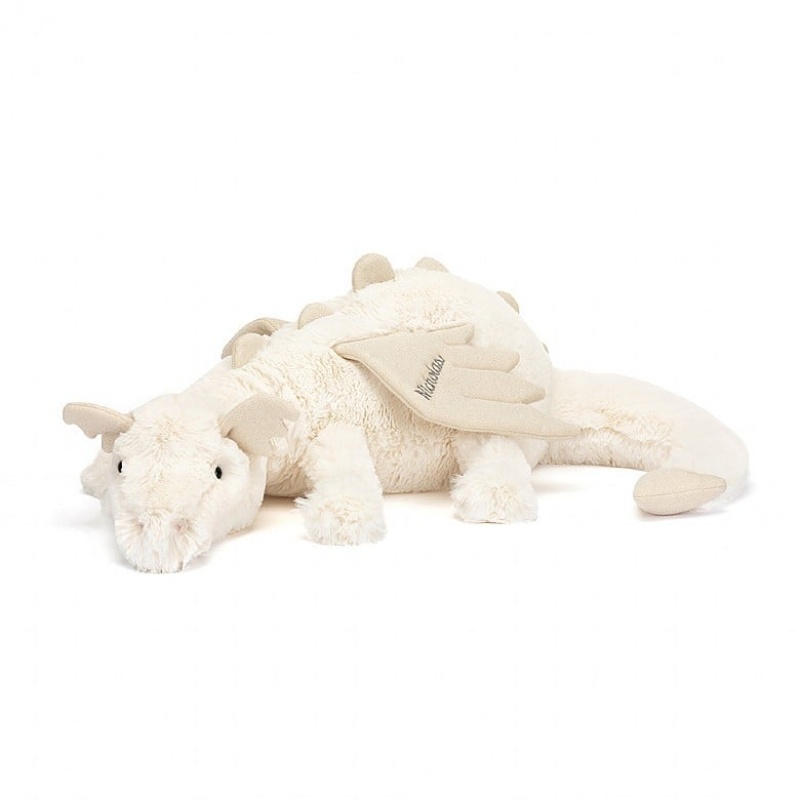 Jellycat Personalised Snow Dragon Huge | VCJUO5398