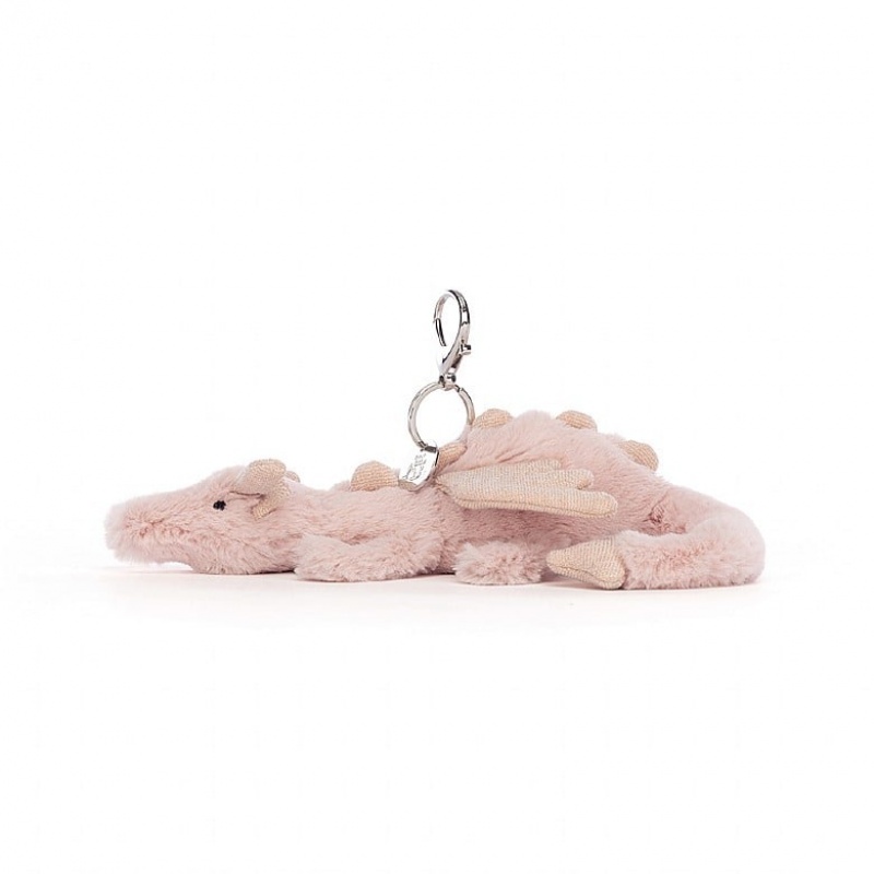 Jellycat Rose Dragon Bag Charm | ARYQF5982