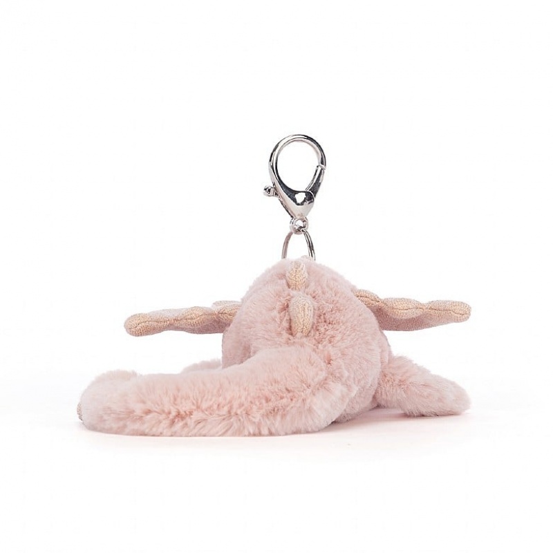 Jellycat Rose Dragon Bag Charm | ARYQF5982