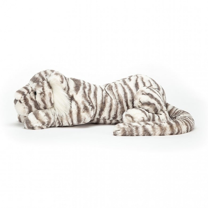 Jellycat Sacha Snow Tiger Large | UEKWR4156